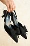 Women's Cupe Thin Heeled Shoes - Black Suede