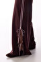 Brown Ribbon Detailed Wide Leg Parachute Pants - 5