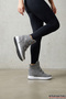 Talvi Gray Suede Round Toe Velcro Hidden Wedge Heeled Casual Boots - 3