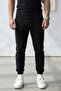 Men's Black Elastic Cuff Summer Sweatpants