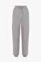Gray High Waist Elastic Cuffed Sweatpants - 5
