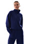 Navy Blue Silky Touch Half-Zip Sweatshirt - 4