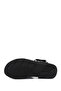 Women's Black Velcro Strap Wedge Heel Genuine Leather Sandals - 6
