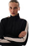 Black Silky Touch Sweatshirt with Stripe Detail - 3