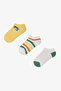 Boys' Captains Island Cotton Striped 3 Pairs Booties Socks