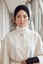 Winter Hijab Bonnet,B-9O,Black - 3