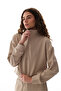 Beige Silky Touch Half-Zip Sweatshirt - 2