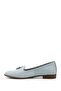 Women's Blue Antique Genuine Leather Tasseled Ballerinas - 4