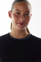 Black Oversize Crew Neck Sweatshirt - 2