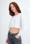 Kayık Collar Glittered Sweatshirt S10659 - 4