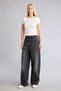 100% Cotton Baggy Fit High Waist Long Jean Washed Trousers H1643Ax26Au