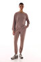 Beige High Waist Pocketed Cotton Jogger - 4