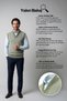 Men's Shawl Collar Knitwear Beige Sweater with Dot Pattern Classic Fit - 5250H - 8