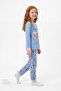 Girl's Blue Sleep Fairy Long Sleeve 2-Piece Pajama Set - 3