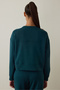 Dark Green Modal Fleece-Lined Sweatshirt - 5
