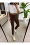 Çimalı Narrow Leg Palazzo Trousers, Lycra in the Largest Size, Sizes between 36-50, Work Trousers - 8