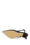 Women's Black Stiletto Heel U Open Back Shoes - 7