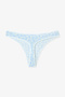 Deep Jungle Leaf Patterned 3-Piece Thong - 5