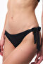 Black Brazilian Low Waist Brazilian Bikini Bottom - 3
