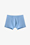 Erkek Çocuk Blue Solid 3lü Çok Renkli Boxer - 2