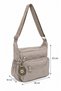 Beige Water Resistant Fabric Unisex Daily School Backpack 4120 - 3