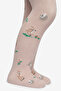 Girl's Pretty Mini Forest Powder Pink Pantyhose - 3