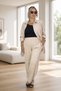 Plus Size Thin Tril Viscose Buttoned Jacket and Pants Set - 6