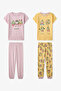 Girl's Yellow Avo-Cardio Short Sleeve 2-Piece Pajama Set - 3