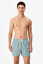 Men's Petrol Green Retro Green Tissue Shorts - 2