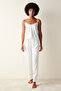 Bridal Satin Trousers Off-White Pajama Bottoms