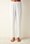 Bridal Satin Trousers Off-White Pajama Bottoms - 2