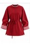 Striped Cuff Detailed Oversize Sweatshirt Tunic - 3