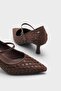 Gerta Hand Knitted Pointed Toe Mary Jane Shoes - 5