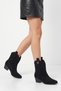 Women's Grant Short Cowboy Boots - Black Suede - 3