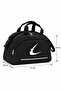 Two-Compartment Long Strap Large Black Unisex Travel Fitness and Sports Bag - 2