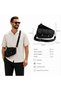 Genuine Leather Saddle Bag – Frisco Leather Cross Shoulder Bag with Magnetic Closure – Black - 8