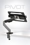 17-32" Vesa Compatible Monitor Arm Gray - 14-17.3" Laptop Stand with Desk Clamp Black