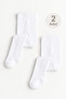 2 Pieces Baby Pantyhose Cotton Soft - Ecru