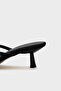 Milena Blunt Toe Medium Heeled Double Stone Buckle Satin Women's Slippers - 4