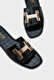 Koren Women's H Gold Buckle Slippers - 3