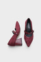 Susann Pointed Toe Thick Medium Heel Strappy Suede Women's Shoes - 4