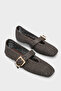 Audre Hand Knitted Straw Leather Lined Women's Ballerinas - 2