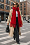 Soft Feel Women's Scarf – Soft Textured Wide Oversized Tassel Shoulder Shawl - 4