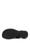 Women's Black Buckle-Strapped Genuine Leather Sandals - 6