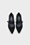 Susann Pointed Toe Thick Medium Heel Strappy Suede Women's Shoes - 4