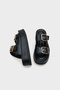 Marley Double Buckle Wedge Heeled Women's Slippers - 4