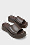 Rachael Genuine Leather Wedge Heel Women's Slippers