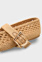 Dannie Hand Knitted Straw Leather Lined Women's Ballerinas - 5
