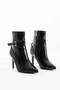 Women's Genuine Leather Boots Black Patent Leather - 4