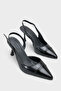 Salli Pointed Toe Open Back Mid-Heeled Women's Shoes